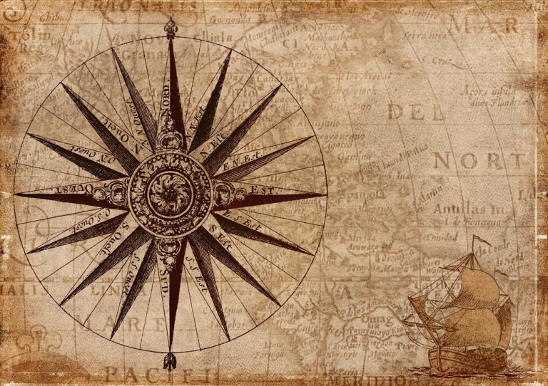 compass, map, nautical